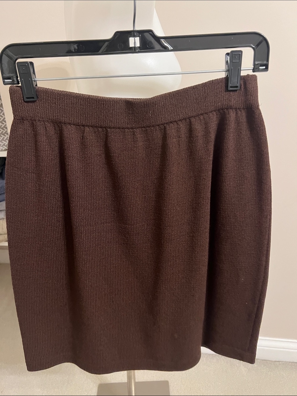 Classic Santana Brown Knit Skirt - Women's Casual Essential